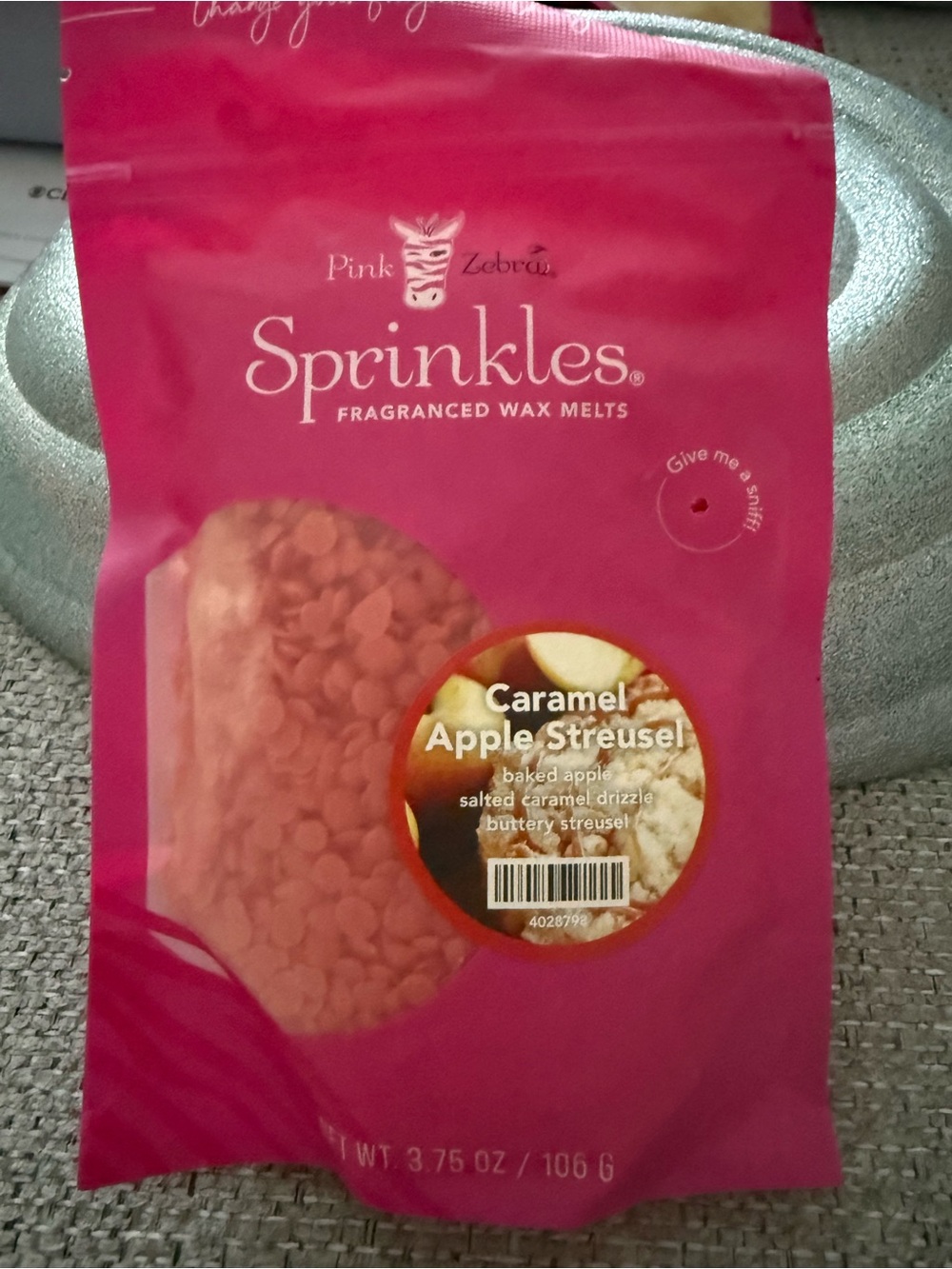 🌻🍁NEW🌻Pink Zebra Sprinkles Caramel Apple Streusel Fragranced Wax Melts -